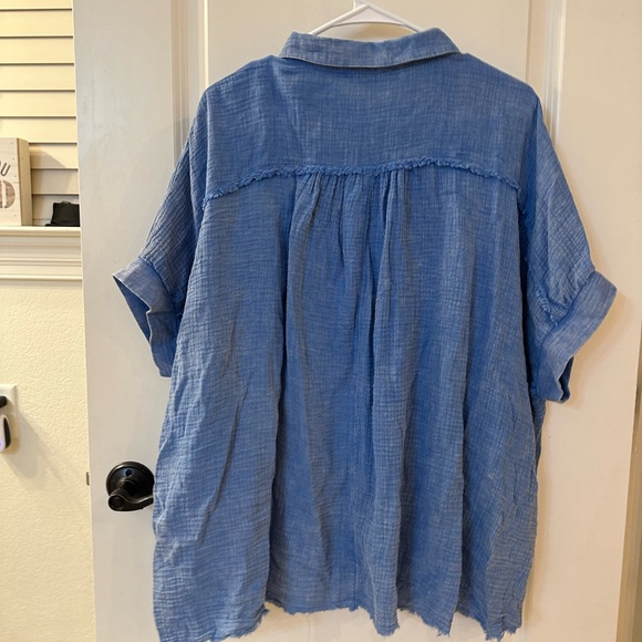 Drop Shoulder Button Up - Picture 5 of 5
